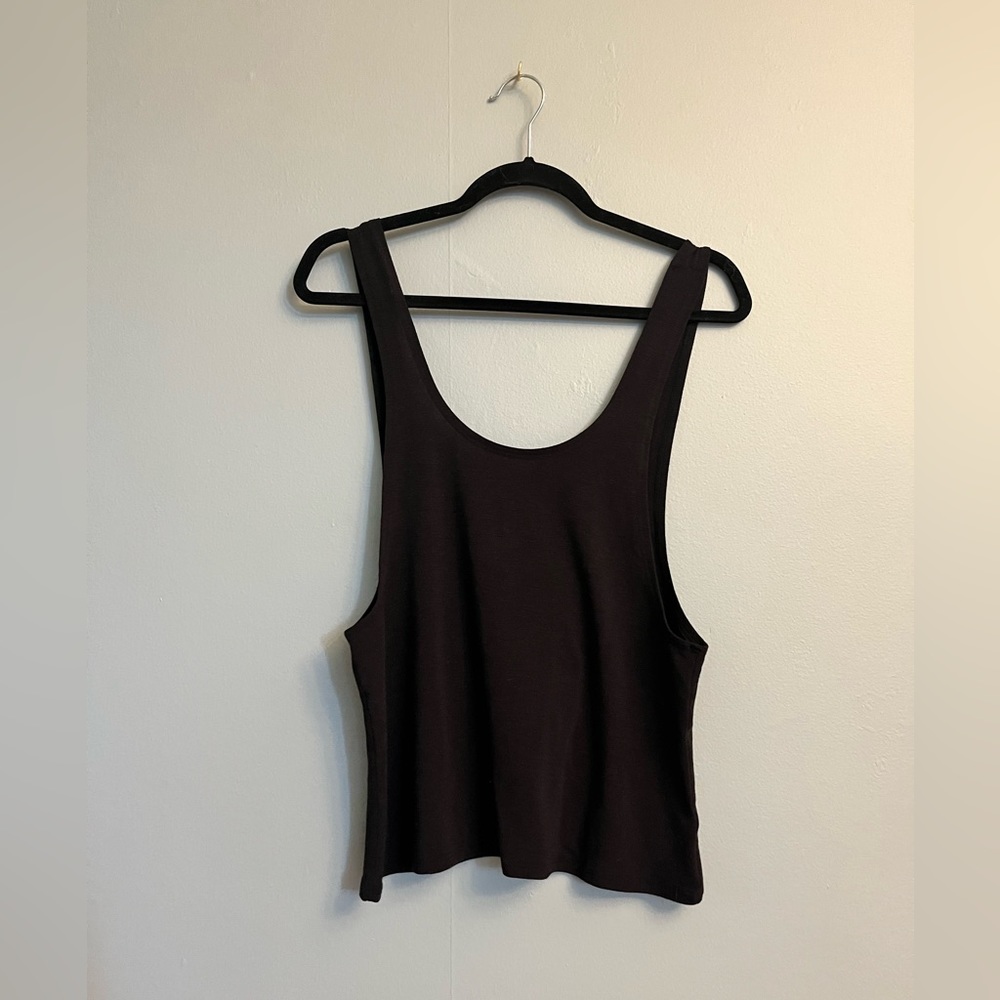 Montiel Black Tank with Scoop Back